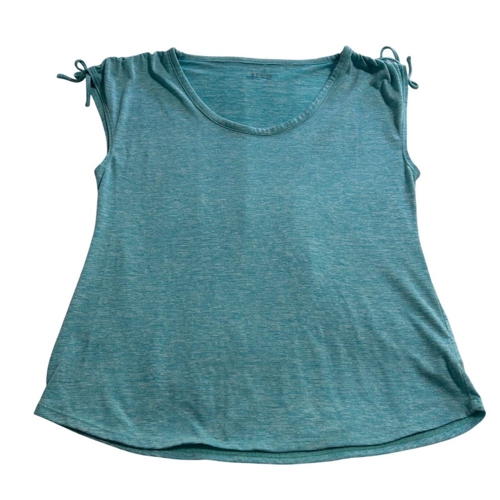 Columbia Womens Omni-Wick Space Dye Cinch Shoulder Top Teal XL0497 Size M